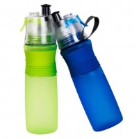 Summer sport running water bottle food grade spray water bottle