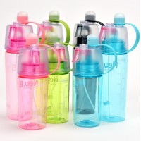 Plastic Outdoor sports water bottle spray portable bottle