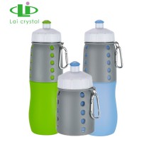 Factory Newly Designed Cheap Squeeze Blue With Cover Water Bottle Silicone