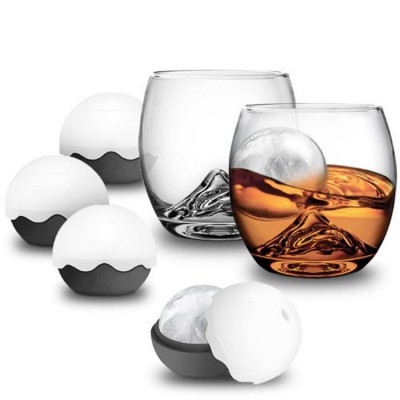 Flexible Custom Food Grade Large Durable Silicone Sphere Ice Cube Ball Mold